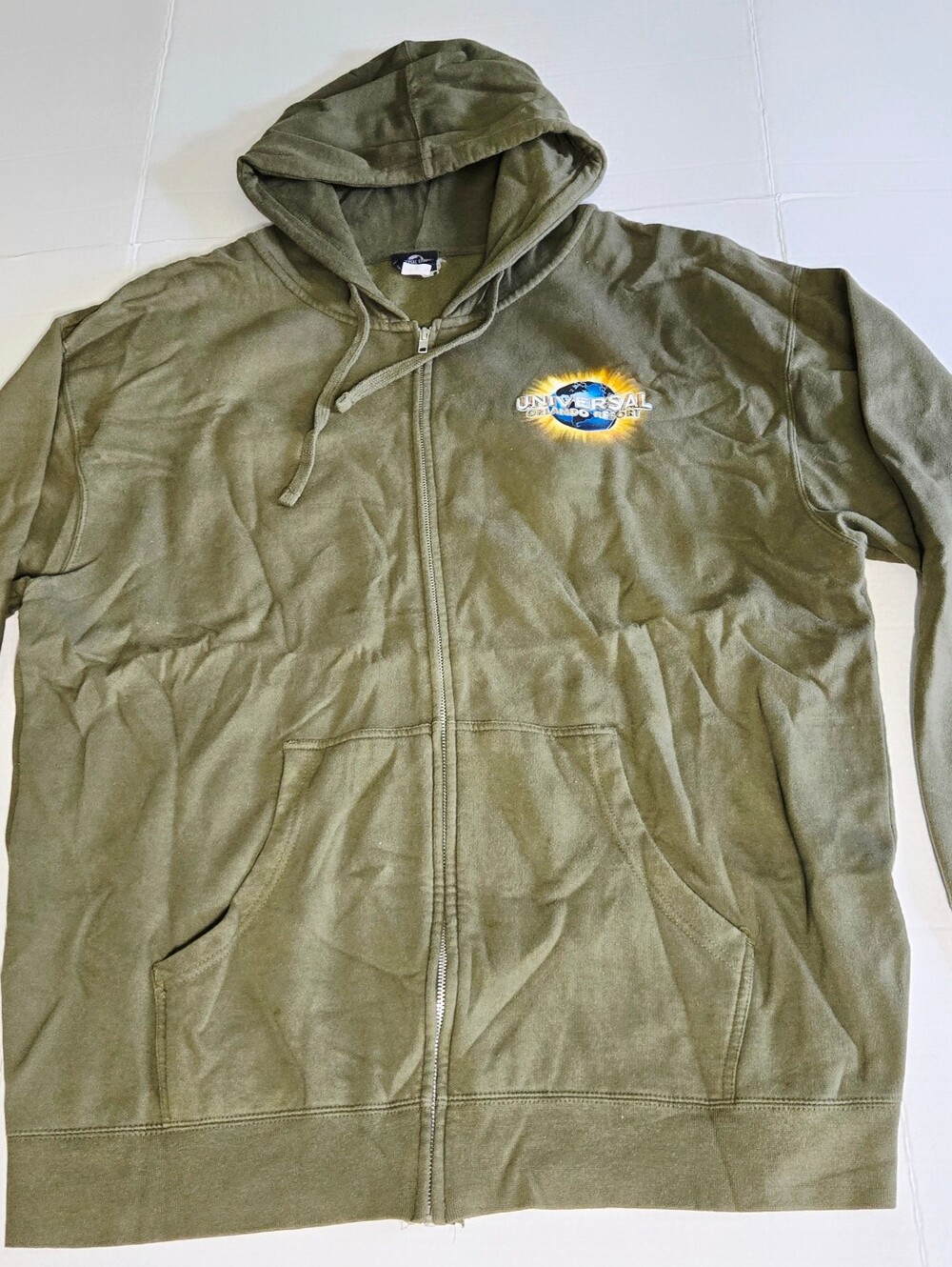 Universal‎ Studios Marvel Super Hero Full Zip Hoodie Men's 2XL Olive Green